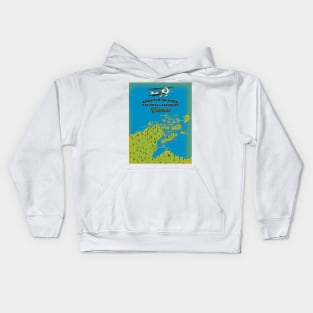 Apostle Islands National Lakeshore map, Kids Hoodie